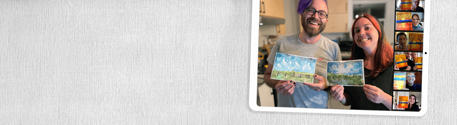 Virtual Paint Night Team Events With Paint & Sip Options - Elevent